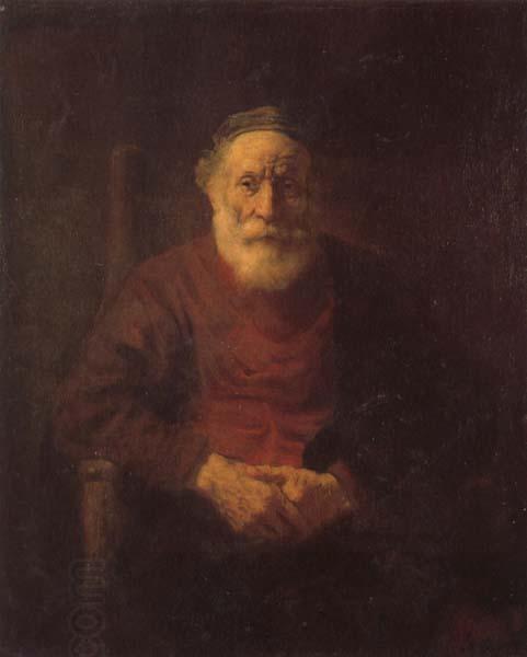 REMBRANDT Harmenszoon van Rijn An Old Man in Red oil painting picture